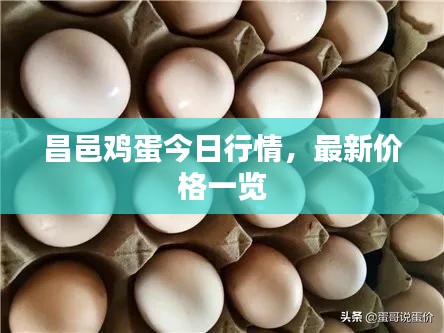 昌邑鸡蛋今日行情，最新价格一览